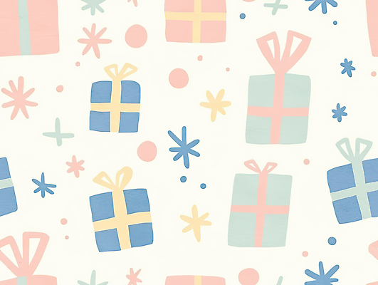JPG 디자인 기념일 분홍색 컬러 백그라운드 크리스마스 패턴 일러스트 따뜻함 선물 이벤트 장식 초록색 파란색 상자 노란색 축제 분위기 즐거움 모던 아기자기 국내일러스트 AI일러스트 AI콘텐츠 감정 컨셉 무늬 파일형식