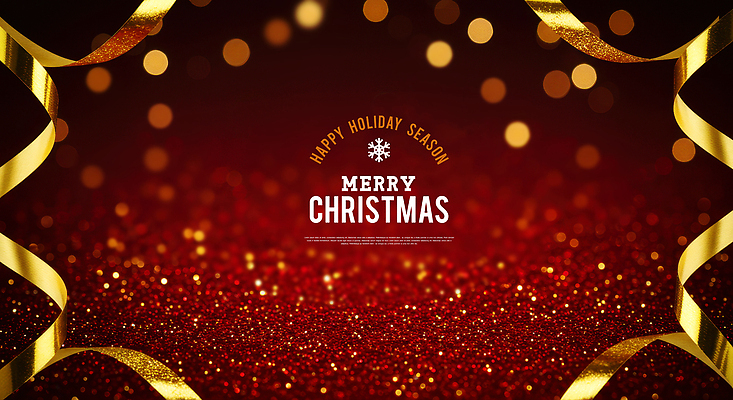 JPG 편집이미지 계절 리본 크리스마스 장식 빨간색 반짝임 세트 파티 축제 기쁨 금색 축하 분위기 마법 환상 이미지편집 AI컴퓨터그래픽 AI콘텐츠 기념일 감정 컬러 컨셉 모션 이벤트 파일형식