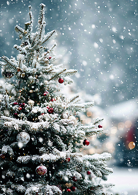 JPG 나무 편집이미지 감정 크리스마스 겨울 가족 자연 조명 따뜻함 풍경 장식 친구 축제 뷰티풀 편집실사 AI포토 AI콘텐츠 식물 계절 기념일 관계 CG 생태계 파일형식