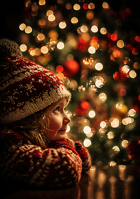 계절 기념일 감정 상의 크리스마스 관계 사람 CG 파일형식 AI포토 어린이 꿈 크리스마스트리 빛 행복 스웨터 겨울 휴일 가족 따뜻함 장식 아기 기쁨 편집이미지 편집실사 JPG AI인물포토 AI콘텐츠