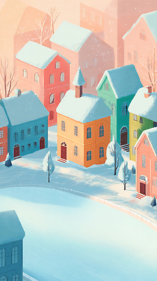 JPG 나무 계절 크리스마스 겨울 일러스트 거리 주택 눈꽃 따뜻함 풍경 건물 일상 평화 도시 조화 색감 겨울풍경 눈덮임 아기자기 국내일러스트 AI일러스트 AI콘텐츠 식물 건축물 기념일 컨셉 눈_날씨 라이프 파일형식