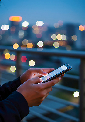 JPG 편집이미지 야경 모션 커뮤니케이션 조명 거리 기술 사람 풍경 빛 스마트폰 도시 야간 저녁 의료성형뷰티 편집실사 AI인물포토 AI콘텐츠 자연요소 핸드폰 스마트기기 CG 파일형식 풍경_경치 AI포토