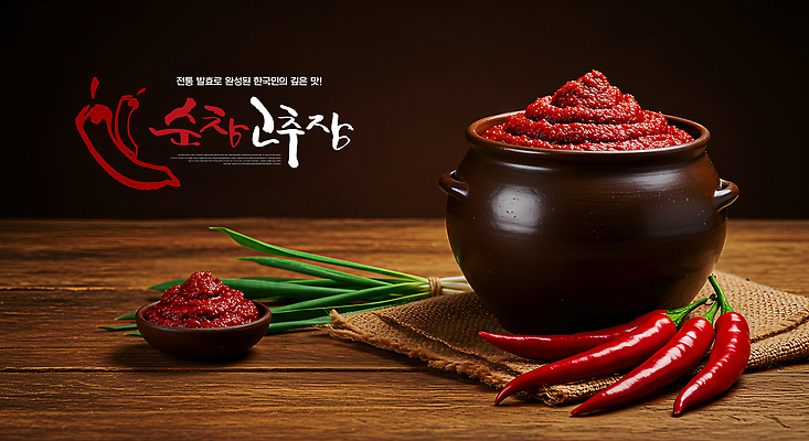 JPG 편집이미지 한식 재료 고추 한국 요리 주방 전통음식 항아리 양념 고추장 매움 발효 쪽파 순창 순창고추장 식사준비 이미지편집 AI컴퓨터그래픽 AI콘텐츠 전통 아시아 음식 채소 도자기 맛 전라북도 준비 파 파일형식