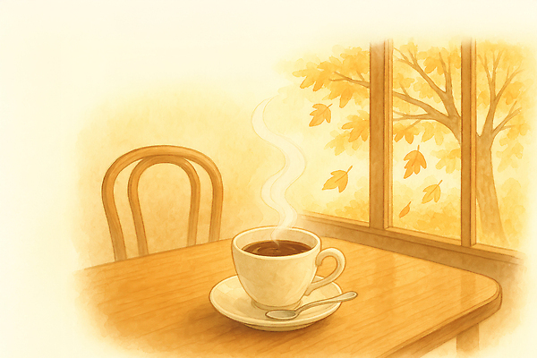 JPG 나무 커피 단풍 일러스트 창문 자연 탁자 아침 휴식 한잔 주택 따뜻함 풍경 카페 금색 가을 수증기 편안함 창가 제기 차분 국내일러스트 AI일러스트 AI콘텐츠 주간 식물 1 계절 음료 컬러 가구 컨셉 잎 건물 상점 감각 생태계 파일형식