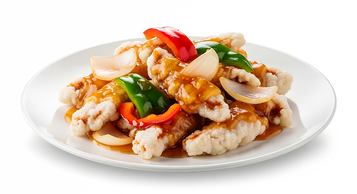 JPG 편집이미지 접시 음식 채소 재료 양파 요리 빨간색 초록색 중식 주방 식사 맛 탕수육 편집실사 AI포토 AI콘텐츠 식기 컬러 컨셉 CG 파일형식