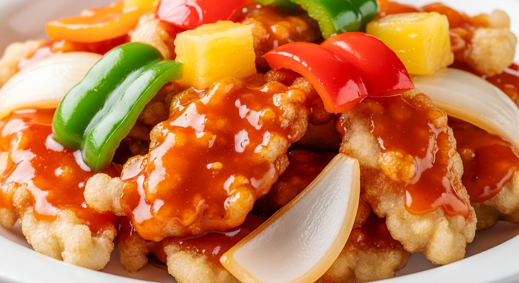 JPG 편집이미지 채소 가족 요리 친구 식사 치킨 맛 파인애플 레시피 탕수육 색감 바삭바삭 편집실사 AI포토 AI콘텐츠 컨셉 과일 관계 중식 CG 열대과일 닭고기요리 파일형식