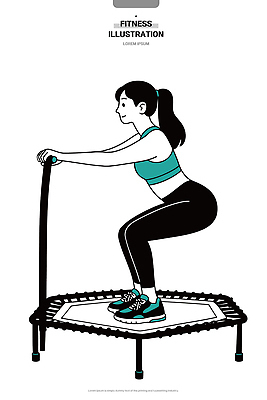 여자 다이어트 일러스트 모션 건강 운동복 운동 운동기구 점프 헬스 스트레칭 에너지 균형 유산소운동 스쿼트 트럼플린 홈트레이닝 국내일러스트 AI파일 옷 사람 놀이용품 파일형식 벡터 운동자세