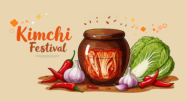 PSD 한국문화 전통 음식 겨울 채소 일러스트 김치 한국 마늘 요리 이벤트 축제 전시 맛 향신료 배추 홍고추 발효 지역 김장 김장독 국내일러스트 동양문화 계절 아시아 한식 컨셉 고추 향미료 파일형식