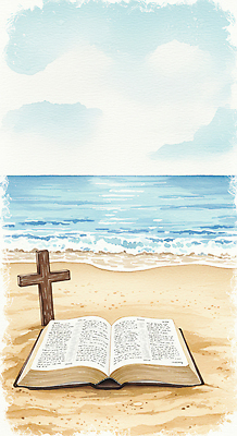 JPG 종교 모래 바다 십자가 일러스트 자연 하늘 풍경 해변 여름 햇빛 평화 일출 성경 고요 일몰 산책 기도 국내일러스트 AI일러스트 AI콘텐츠 계절 컨셉 종교용품 휴식 태양 노을 생태계 파일형식