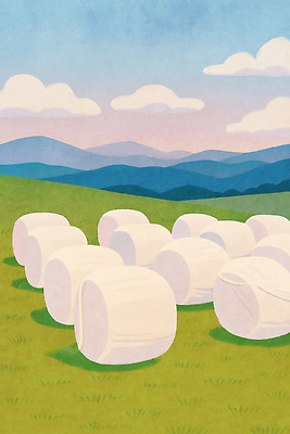 JPG 농업 일러스트 자연 하늘 바람 산 풍경 초원 여름 파란색 농장 평화 환경 목초지 수확 가을 농촌 시골 건초 풍경화 국내일러스트 AI일러스트 AI콘텐츠 자연요소 계절 산업 컬러 컨셉 날씨 목장 그림 생태계 파일형식 초원_자연