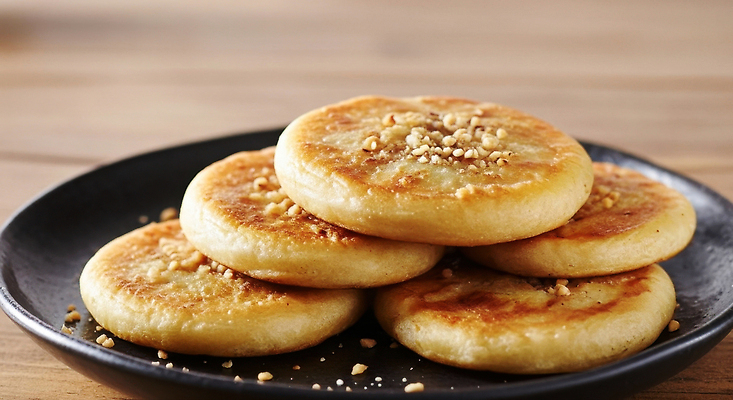 JPG 편집이미지 전통 한식 음식 탁자 디저트 요리 맛 구이 땅콩 부드러움 다과 빈대떡 편집실사 AI포토 AI콘텐츠 가구 컨셉 떡 견과류 감각 CG 파일형식