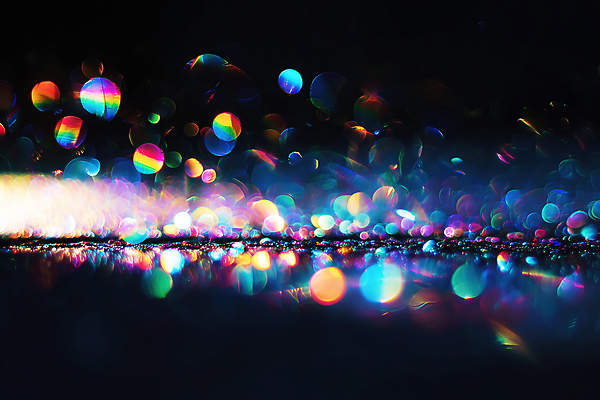 JPG 편집이미지 컬러 백그라운드 물 빛 세계 반사 어둠 물방울 신비 장면 뷰티풀 효과 이미지편집 AI컴퓨터그래픽 AI콘텐츠 자연요소 컨셉 파일형식