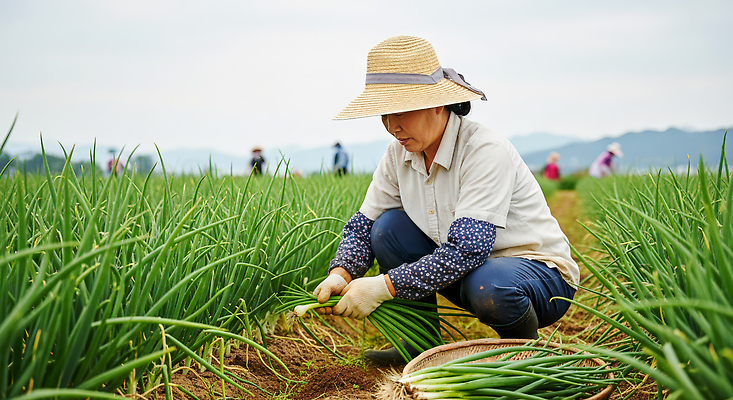 JPG 편집이미지 계절 밭 농업 자연 사람 농작물 농장 환경 수확 농촌 작업 농부 친환경 파 의료성형뷰티 편집실사 AI인물포토 AI콘텐츠 직업 산업 채소 시골 CG 생태계 파일형식 AI포토