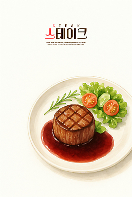 PSD 접시 음식 채소 일러스트 식탁 서브 육류 스테이크 요리 레스토랑 식사 샐러드 신선 고급 맛 상차림 부드러움 레시피 건강식 국내일러스트 식기 컨셉 식재료 탁자 서양음식 식당 감각 파일형식