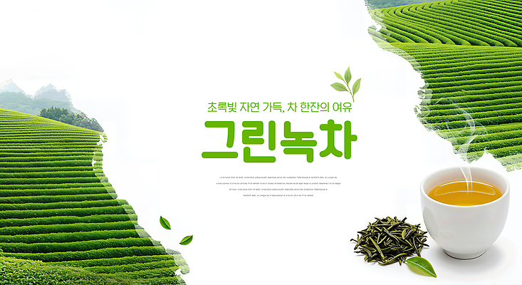 JPG 편집이미지 여유 음료 자연 풍경 초록색 여름 신선 편안함 다도 녹차 힐링 뷰티풀 차밭 이미지편집 AI컴퓨터그래픽 AI콘텐츠 계절 감정 컬러 밭 차_음료 예절 감각 생태계 파일형식