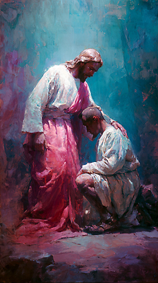 JPG 감정 종교 일러스트 사랑 사람 치료 평화 성경 희망 기도 예수 영혼 무릎꿇기 그림 긍정 신성 용서 위로 은혜 인내 국내일러스트 AI일러스트 AI콘텐츠 컨셉 종교용품 의학 모션 신_종교 파일형식