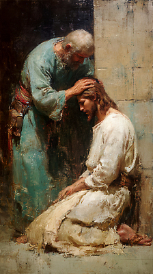 JPG 감정 기독교 종교 예술 일러스트 회화 평화 기도 예수 역사 성직자 괴로움 그림 위로 소통 은혜 겸손 국내일러스트 AI일러스트 AI콘텐츠 컨셉 말하기 신_종교 파일형식