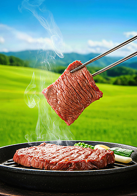 JPG 편집이미지 채소 자연 육류 요리 풍경 초원 여름 햇빛 신선 연기 맛 바비큐 구이 즐거움 한우 이미지편집 AI컴퓨터그래픽 AI콘텐츠 계절 감정 음식 컨셉 식재료 태양 소고기 생태계 파일형식