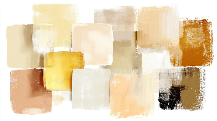 JPG 모양 디자인 예술 컬러 일러스트 페인팅 붓터치 따뜻함 장식 공간 금색 배열 크림 모던 질감 만들기 조화 베이지색 국내일러스트 AI일러스트 AI콘텐츠 모션 파일형식