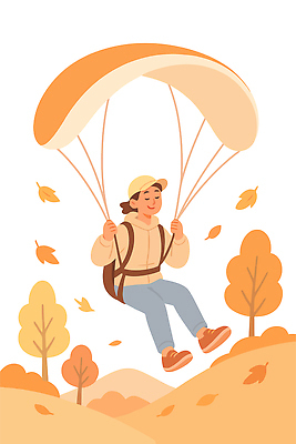 나무 여행 낙엽 일러스트 모션 자연 하늘 레저 바람 산 사람 풍경 취미 일상 운동 도전 가을 즐거움 낙하산 색감 스릴 국내일러스트 AI파일 자연요소 식물 계절 감정 잎 날씨 건강 라이프 생태계 파일형식 벡터