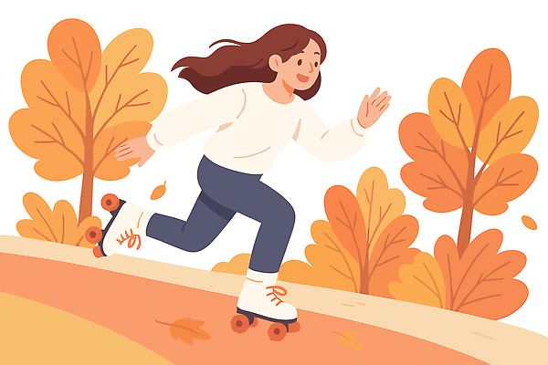 나무 스포츠 단풍 일러스트 가족 자연 바람 풍경 소녀 야외 친구 운동 소리 활발 자유 가을 롤러블레이드 즐거움 액티비티 국내일러스트 AI파일 자연요소 식물 계절 여자 감정 어린이 컨셉 잎 관계 날씨 건강 취미 생태계 파일형식 벡터