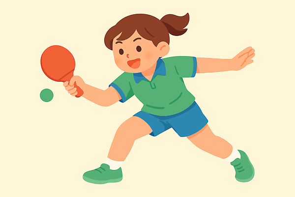 어린이 스포츠 신발 일러스트 공 모션 놀이 실내 소녀 친구 운동복 운동 에너지 스윙 탁구 체육 즐거움 체육관 팔 국내일러스트 AI파일 옷 여자 감정 포즈 관계 건강 사람 내부 신체부위 구기 파일형식 벡터