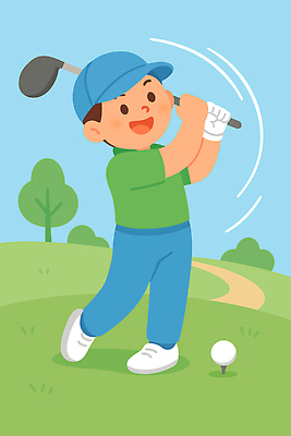 행복 어린이 스포츠 골프 일러스트 공 모션 자연 놀이 웃음 야외 친구 운동 햇빛 활발 게임 스윙 연습 즐거움 클럽 국내일러스트 AI파일 감정 포즈 컨셉 관계 표정 건강 사람 태양 구기 생태계 파일형식 벡터
