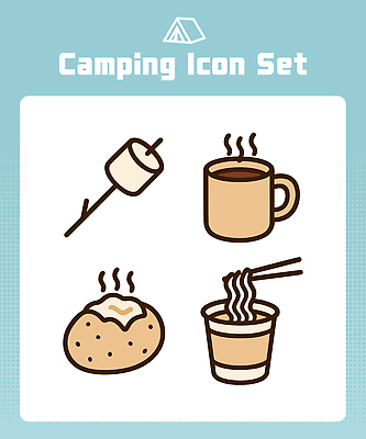 아이콘 디자인 커피 음식 가족 모션 감자 따뜻함 아웃도어 요리 취미 캠핑 라면 그림 스모어 2D아이콘 AI파일 음료 채소 관계 레저 면류 파일형식 벡터