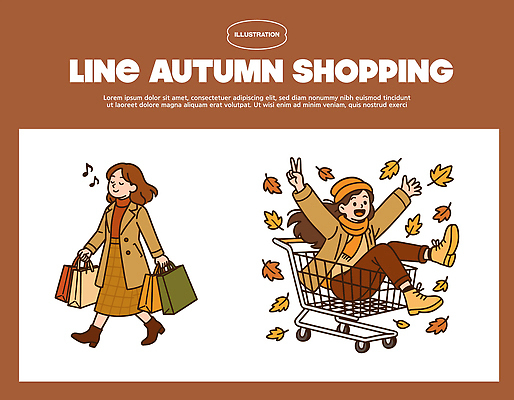 캐릭터 여자 패션 행복 컬러 라인일러스트 일러스트 모션 놀이 나뭇잎 친구 쇼핑 쇼핑백 쇼핑카 도심 즐거움 그림 주말 동산 국내일러스트 AI파일 감정 잎 가방 관계 사람 카트 도시 파일형식 벡터