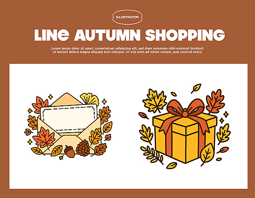 디자인 계절 기념일 컬러 단풍 라인일러스트 일러스트 자연 선물 사랑 장식 쇼핑 상자 소식 편지 그림 감사 창의력 핸드메이드 국내일러스트 AI파일 감정 잎 이벤트 생태계 파일형식 벡터