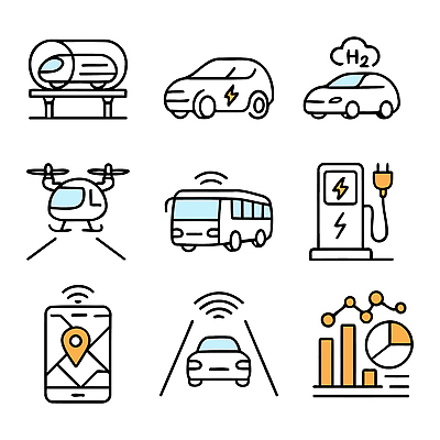 아이콘 교통수단 지도 버스 대중교통 첨단산업 기술 스마트폰 운송업 도시 전기에너지 친환경 드론 수소 전기자동차 충전소 수소자동차 2D아이콘 AI파일 산업 육상교통 교통 자동차 핸드폰 스마트기기 환경 에너지 원소 충전 파일형식 벡터