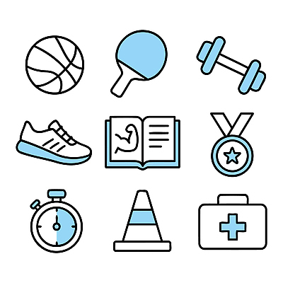 아이콘 교육 스포츠 운동화 농구 건강 책 운동 헬스 시간 탁구 메달 체육 연습 스톱워치 2D아이콘 AI파일 시계 신발 구기 상_상패 파일형식 벡터