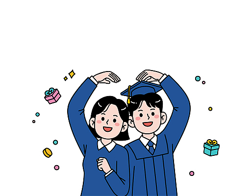 손 기념일 행복 컬러 일러스트 학사모 포장 졸업식 함께함 선물 웃음 이벤트 친구 파티 기쁨 수능 축하 수험생 기념품 이미지 기념사진 순간 국내일러스트 AI파일 모자_잡화 감정 컨셉 졸업 관계 고등학생 표정 신체부위 시험 오브젝트 파일형식 벡터