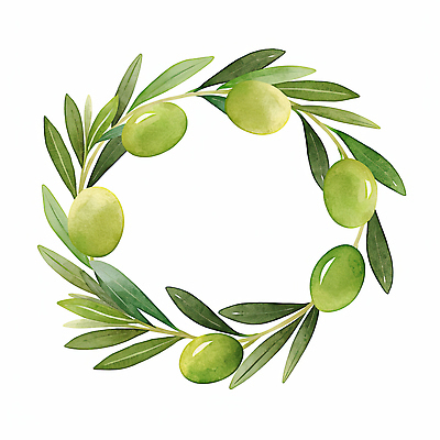 JPG 식물 디자인 사계절 예술 컬러 잎 일러스트 자연 가지 수채화 일상 장식 표현 신선 원형 그림 올리브 뷰티풀 국내일러스트 AI일러스트 AI콘텐츠 도형 계절 열매 채소 라이프 생태계 파일형식