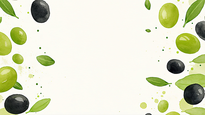 JPG 식물 디자인 음식 상징 백그라운드 잎 일러스트 재료 자연 수채화 건강 요리 초록색 검은색 맛 그림 올리브 미각 국내일러스트 AI일러스트 AI콘텐츠 열매 컬러 컨셉 감각 생태계 파일형식