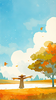 JPG 식물 계절 일러스트 자연 바람 나뭇잎 풍경 일상 농장 평화 고요 수확 가을 허수아비 뷰티풀 풍요 국내일러스트 AI일러스트 AI콘텐츠 자연요소 컨셉 잎 농업 날씨 라이프 생태계 파일형식