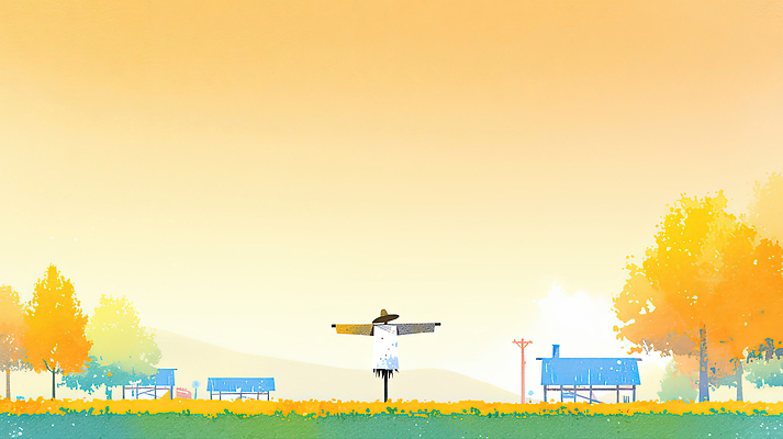 JPG 나무 꽃 일러스트 자연 풍경 초원 햇빛 평화 노을 농사 일몰 가을 농촌 저녁 허수아비 조용 뷰티풀 국내일러스트 AI일러스트 AI콘텐츠 자연요소 식물 계절 컨셉 농업 태양 시골 야간 생태계 파일형식