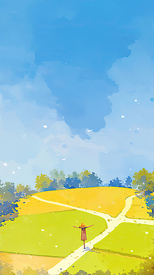 JPG 나무 계절 길 농업 일러스트 자연 하늘 풍경 초원 초록색 여름 농작물 농경지 노란색 일출 일몰 수확 가을 농부 허수아비 드로잉 풍경화 국내일러스트 AI일러스트 AI콘텐츠 식물 직업 산업 컬러 미술 농장 노을 그림 생태계 파일형식