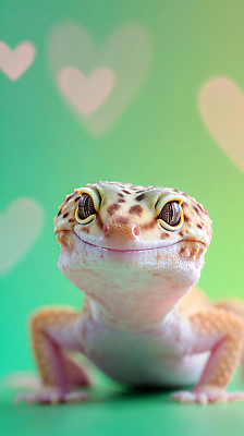 JPG 편집이미지 감정 컬러 포즈 백그라운드 자연 생명 조명 생물 표정 사랑 반려동물 귀여움 하트 관찰 도마뱀 이미지편집 AI컴퓨터그래픽 AI콘텐츠 모양 동물 컨셉 파충류 모션 생태계 파일형식