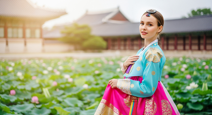 JPG 편집이미지 전통 여자 문화 포즈 한국 연꽃 미소 풍경 이벤트 정원 사진촬영 한복 경복궁 뷰티풀 의료성형뷰티 편집실사 AI인물포토 AI콘텐츠 한국전통 꽃 아시아 표정 사람 촬영 궁전 전통의상 CG 파일형식 AI포토