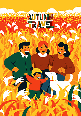 행복 어린이 여행 일러스트 가족 자연 놀이 함께함 웃음 풍경 기쁨 수확 시간 강아지 즐거움 가을여행 교감 국내일러스트 AI파일 감정 컨셉 농업 관계 표정 사람 반려동물 개 생태계 파일형식 벡터 가을_계절
