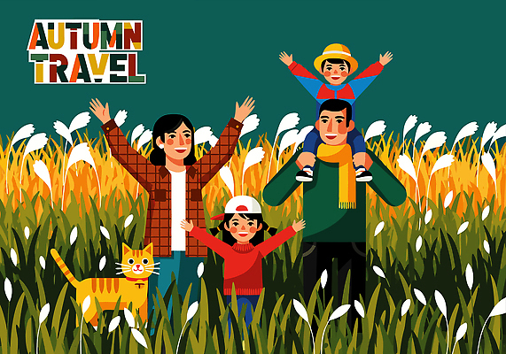 행복 어린이 여행 일러스트 가족 자연 놀이 친절 웃음 풍경 야외 연두색 농장 고양이 만남 도전 추억 즐거움 어깨 가을여행 순간 국내일러스트 AI파일 감정 컨셉 농업 포유류 관계 표정 사람 신체부위 초록색 반려동물 생태계 파일형식 벡터 가을_계절