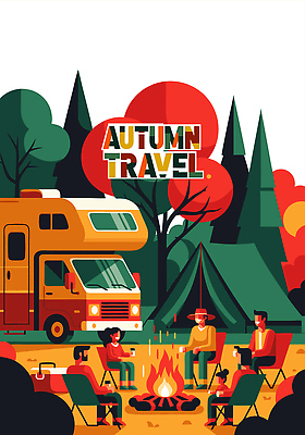 나무 행복 여행 일러스트 모션 자연 조명 초가집 따뜻함 텐트 대화 여러명 취미 야외 친구 캠핑 터널 모닥불 캠핑카 가을여행 국내일러스트 AI파일 식물 감정 길 다수 관계 자동차 불 레저 한옥 캠핑도구 말하기 사람 생태계 파일형식 벡터 가을_계절