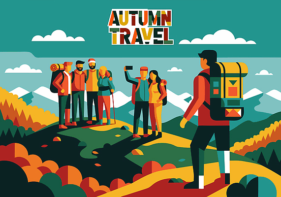 옷 여행 백그라운드 단풍 일러스트 모션 자연 하늘 협력 산 풍경 야외 사진촬영 등산 트래킹 모임 탐험 즐거움 가을여행 국내일러스트 AI파일 감정 잎 레저 촬영 생태계 파일형식 벡터 가을_계절