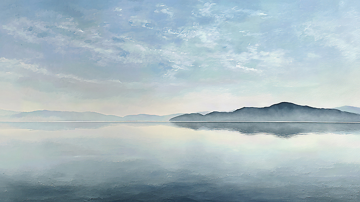 JPG 호수 여유 바다 여행 일러스트 자연 하늘 아침 산 풍경 물 반사 평화 맑음 감상 수면 명상 조용 뷰티풀 국내일러스트 AI일러스트 AI콘텐츠 주간 자연요소 감정 컨셉 날씨 생태계 파일형식