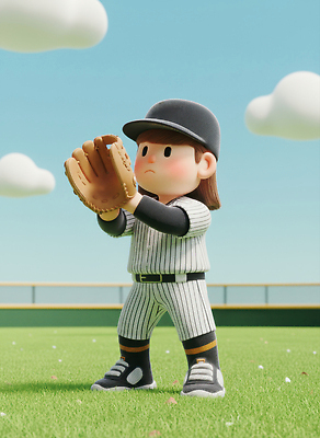 JPG 편집이미지 캐릭터 스포츠 공 하늘 경기 운동 햇빛 야구 글러브 준비 야구모자 야구복 야구장 편집3D AI컴퓨터그래픽 AI콘텐츠 모자_잡화 스포츠용품 장갑 스포츠시설 건강 운동복 태양 3D 구기 야구용품 파일형식