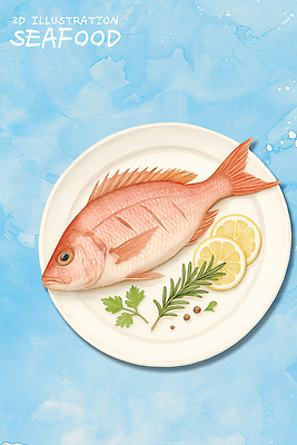 PSD 접시 음식 바다 백그라운드 일러스트 재료 자연 육류 어류 요리 식사 신선 유혹 레몬 허브 해산물 비타민 건강식 색감 국내일러스트 식물 식기 컨셉 과일 식재료 수중동물 생태계 영양소 파일형식
