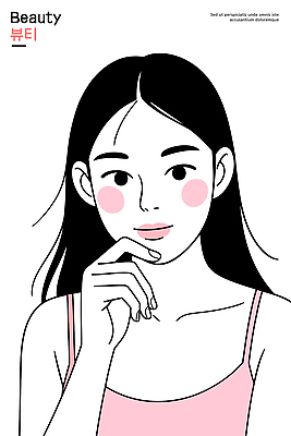 디자인 여자 감정 예술 분홍색 일러스트 손가락 표정 회화 미소 뷰티 매력적 피부 턱 뷰티풀 스타일 국내일러스트 AI파일 손 컬러 컨셉 말하기 사람 신체부위 파일형식 벡터