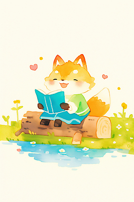 JPG 나무 동물 꽃 행복 호수 어린이 일러스트 자연 방학 따뜻함 사랑 책 여름 독서 평화 귀여움 숲 여우 색감 국내일러스트 AI일러스트 AI콘텐츠 식물 계절 감정 컨셉 포유류 휴가 사람 생태계 파일형식