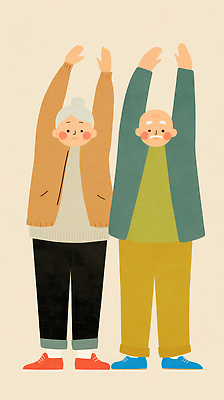 JPG 손 부부 노년 행복 컬러 백그라운드 프로포즈 신체 일러스트 모션 함께함 미소 웃음 운동 기쁨 긍정 자아 국내일러스트 AI일러스트 AI콘텐츠 커플 감정 컨셉 표정 건강 성인 신체부위 파일형식